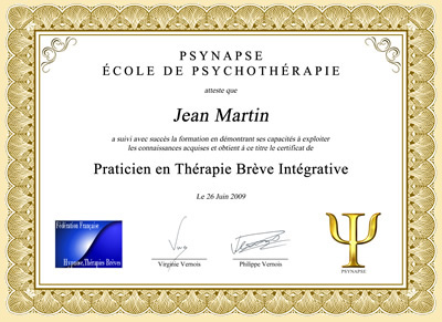 Certificat de formation Praticien en Thérapie Brève Integrative