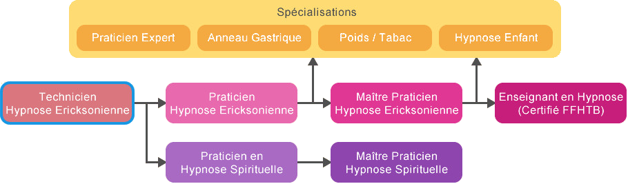 Schema Cursus | Formation Technicien Hypnose Tunisie